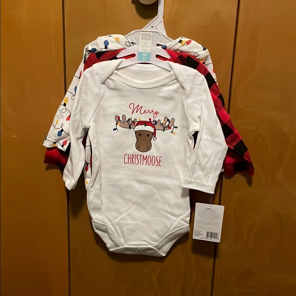Hudson Baby White Holiday Bodysuit One Piece
